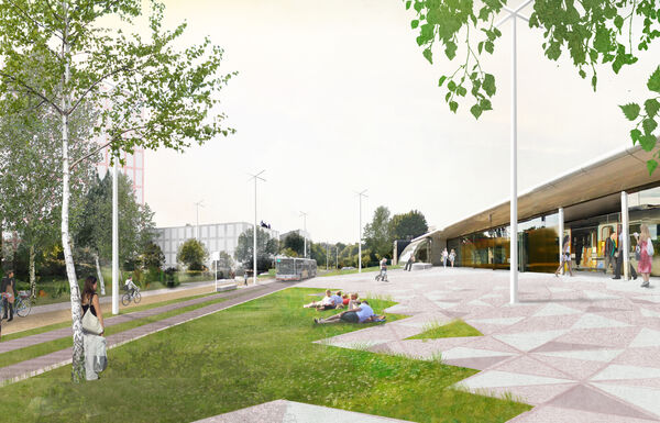Demey : esplanade conviviale, espaces publics et verts donnant place aux modes actifs